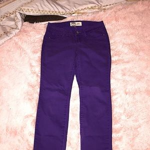 (EUC) l.e.i. Ashley Low-rise Skinny Dark Purple 🍇 Denim Jeans